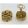 Image 2 : CHRISTOPHER WALLING 14K GOLD ENAMEL & DIAMOND EARRINGS