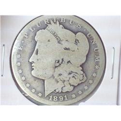 1891-O MORGAN SILVER DOLLAR
