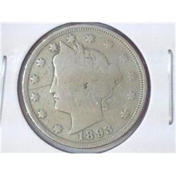 1893 LIBERTY "V" NICKEL