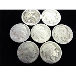 2-1920-D AND 5-1920-S BUFFALO NICKELS
