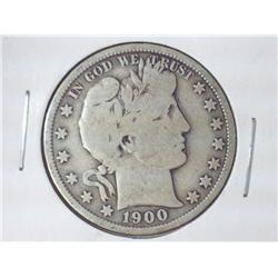 1900 BARBER HALF DOLLAR (VERY GOOD)