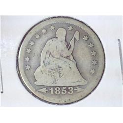 1853 SEATED LIBERTY QUARTER