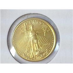 2001 US $5 AMERICAN GOLD EAGLE 1/10 OZ (UNC)