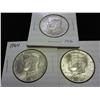 Image 1 : 3-1964 SILVER KENNEDY HALF DOLLARS