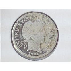 1904 BARBER DIME