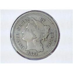 1874 THREE CENT PIECE (NICKEL)