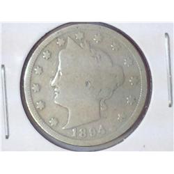 1894 LIBERTY "V" NICKEL