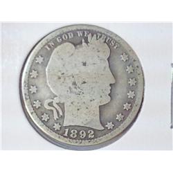 1892 BARBER QUARTER
