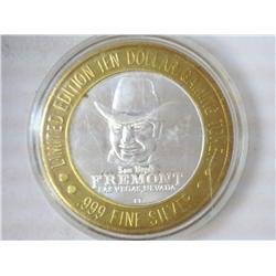 FREEMONT CASINO $10 SILVER TOKEN (UNC)