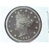 Image 1 : 1884 LIBERTY "V" NICKEL (VERY GOOD) DARK