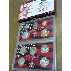 2001 US SILVER PROOF SET (WITH BOX) (BETTER DATE)