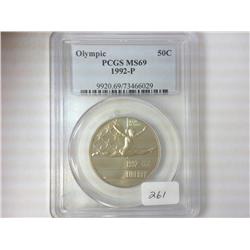 1992-P OLYMPIC HALF DOLLAR PCGS MS69