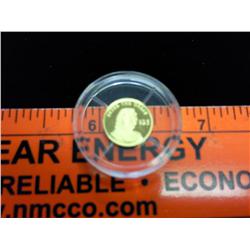 2000 LIBERIA GOLD $25 PROOF .73 GRAMS OF .999 GOLD