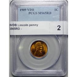 1909VDB Lincoln penny PCGS65RD