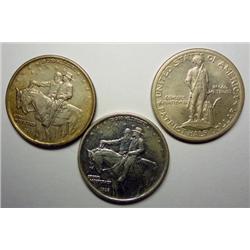 Lexington AU55 and 2 Stone MTN an XF and an AU half $