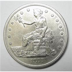 1877S Trade $  probably an AU but cleaned and hairlined