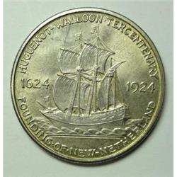 Huguent half $ nice undipped specimen AU55