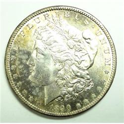 1890S Morgan $   MS63 lite toning very attractive