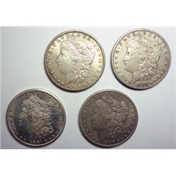 1885S XF-87S BU with significant marks in hair-98S XF-1903 BU Morgan $