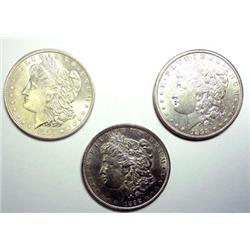 1891  AU58-1892 AU55-1898S AU Morgan $