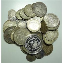 Over 4 oz. silver foreign coins. Heavy towards Great Britain