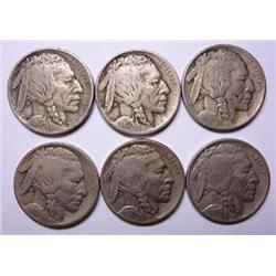Buffalo nickel lot  3 1913 T1 VF--15S VG--18D VF--26D  3/4 horn F/VF