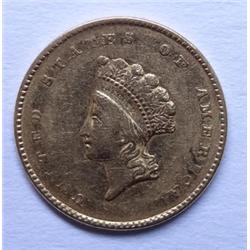 1855 T2 $1 GOLD XF