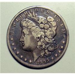 1893S Morgan $  F/VF  much closer to VF undipped does have couple marks behind