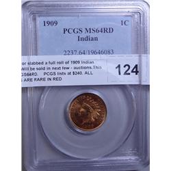 Consignor slabbed a full roll of 1909 Indian pennys.Will be sold in next few