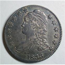 1833 Bust half $  all original undipped AU53 but does have some marks reverse.