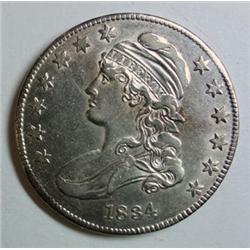 1834 Bust half $  all original undipped AU55. Reverse may have been cleaned