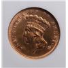 Image 2 : 1878 $3 GOLD  NGC UNC DETAILS  cleaned