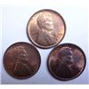 Image 1 : 3 1910 Lincoln pennys  2 are MS64 R/B mostly RED one is MS63 1/2 RED
