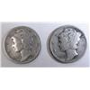 Image 1 : 2  1921 Mercury dimes Fine