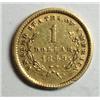 Image 2 : 1849 open wreath $1 GOLD  VF/XF