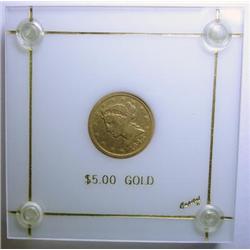 1843 DAHLONEGA $5 GOLD  !!!RARE!!!   VF