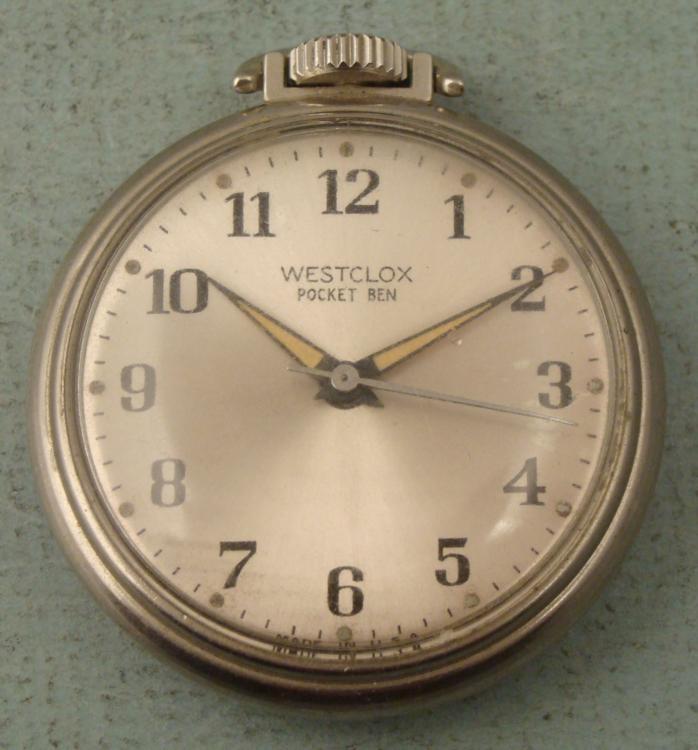Westclox Pocket Ben Vintage Pocket Watch Radium Hands