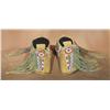 Image 2 : Kiowa Child's Moccasins With Draggers, 19th Century