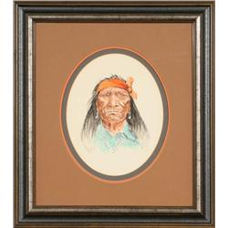 Olaf Wieghorst, watercolor and ink