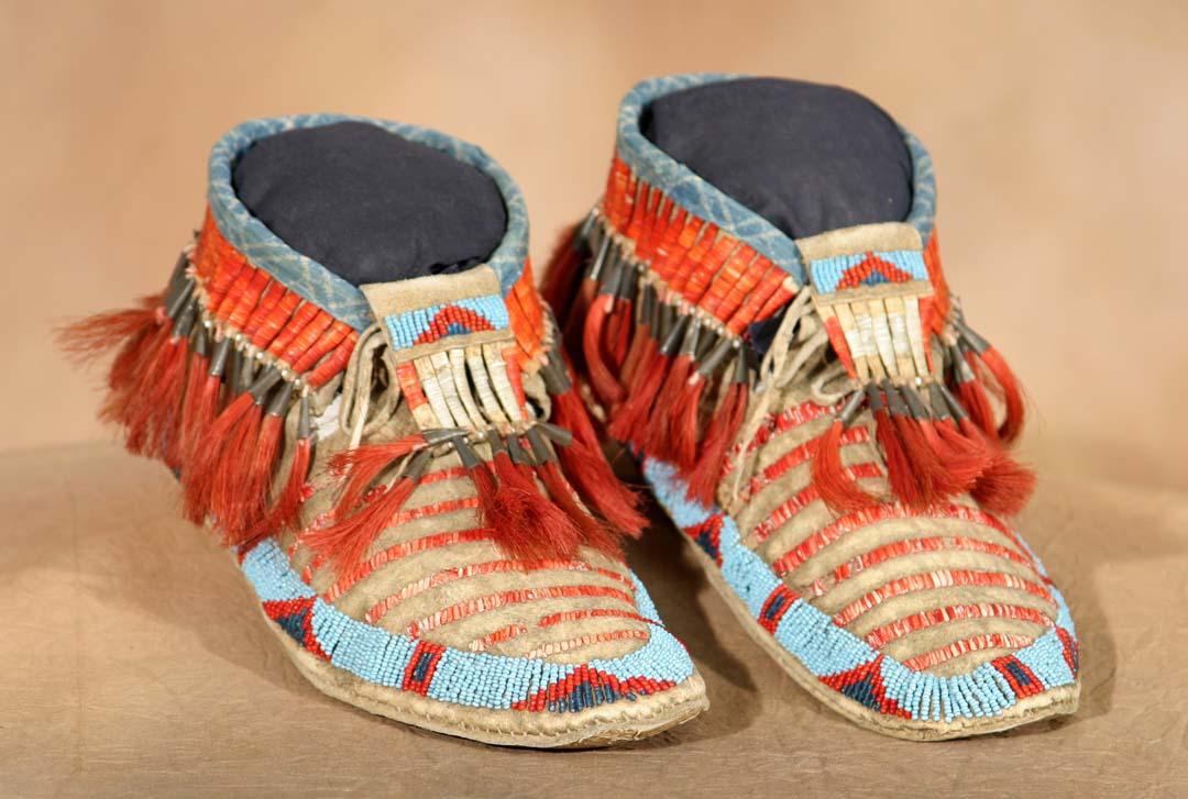 Lakota Beaded and Quilled Moccasins