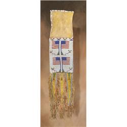 Lakota Pictorial Beaded Pipe Bag, circa 1870