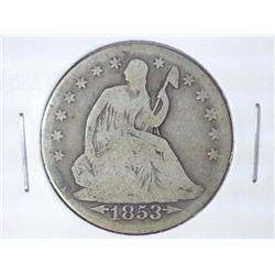 1853-O SEATED LIBERTY HALF DOLLAR