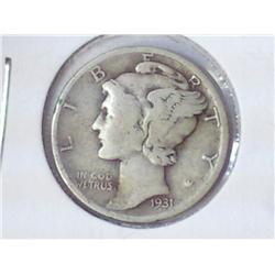 1931 MERCURY DIME