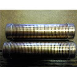 ROLLS OF 1959-P/D LINCOLN CENTS RED UNC