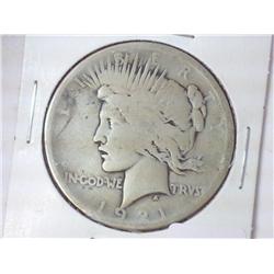 1921 PEACE SILVER DOLLAR (KEY DATE)