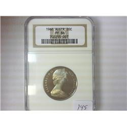 1966 AUSTRALIAN 20 CENT NGC PF66
