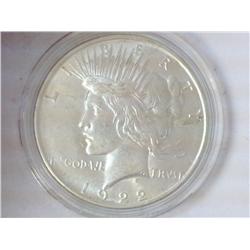 1922-D PEACE SILVER DOLLAR (UNC)