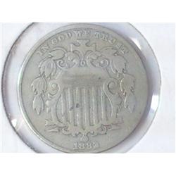 1882 SHIELD NICKEL (VERY GOOD)