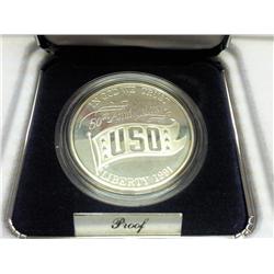 1991 USO SILVER DOLLAR PROOF