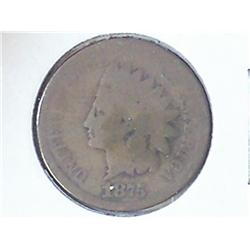 1875 INDIAN HEAD CENT (SEMI-KEY)